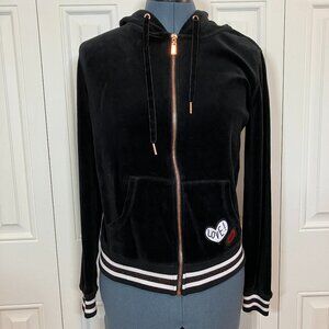 Betsey Johnson Performance Velour "Love" Hoodie Sz M